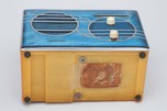 1939 Art Deco Sparton 500C Blue Cloisonné Radio with Catalin Cabinet